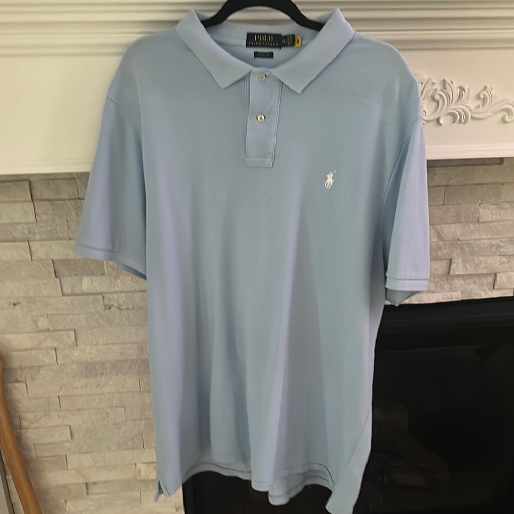 Polo by Ralph Lauren Men's Light Blue Polo Shirt